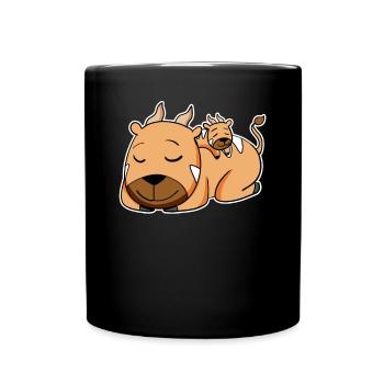 Antilope avec bébé antilope - Famille - Mug uni - noir - Devant
