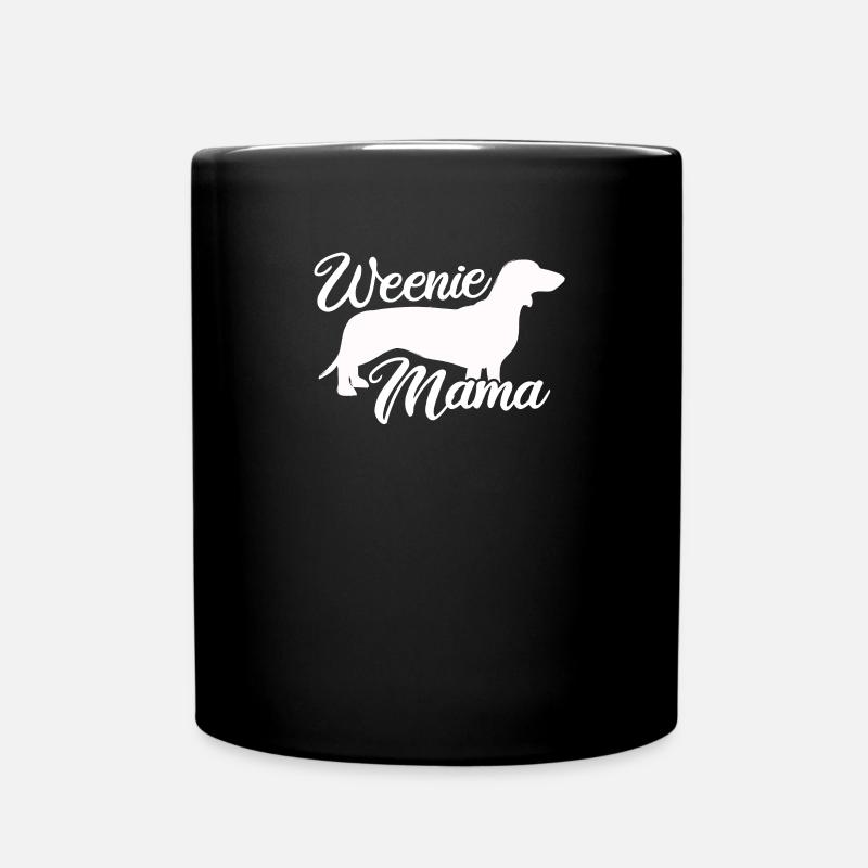 Dackel Mama - Tasse einfarbig - Schwarz