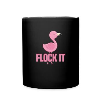 Flamingo Pink Bird Zoo Summer Holiday Gift - Full Colour Mug - black - Front