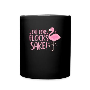 Flamingo Pink Vogel Zoo Sommer Urlaub Geschenk - Tasse einfarbig - Schwarz - Vorne