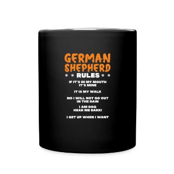 Berger allemand - Mug uni - noir - Devant