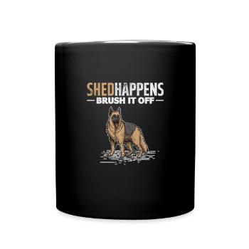 German Shepherd Dog Pet Dog Gift - Full Colour Mug - black - Front
