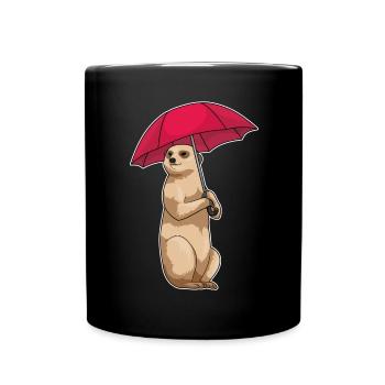 Parapluie Suricate - Mug uni - noir - Devant