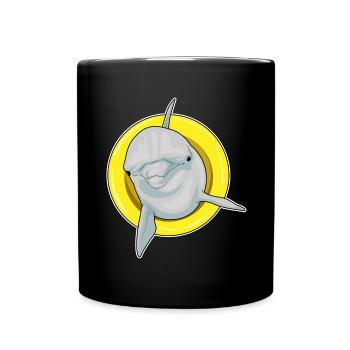 Été de la nage dans le ring de natation des dauphins - Mug uni - noir - Devant