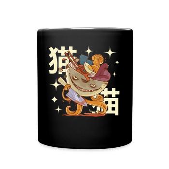 Ramen Monster Design - Otaku Anime Manga - Tasse einfarbig - Schwarz - Vorne