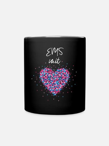 EMS mit Herz Elektromyostimulation Stimulation - Tasse einfarbig - Schwarz