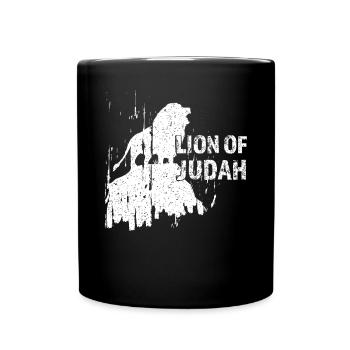 Lion of Judah Lion Jesus Faith Christian God - Full Colour Mug - black - Front