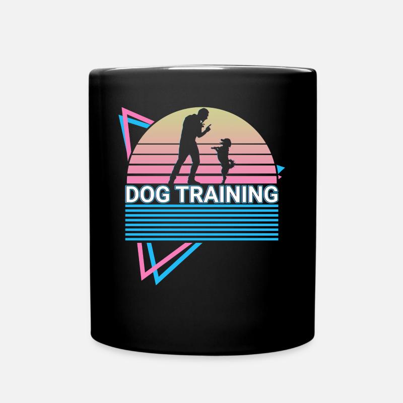 Hundetraining Retro Trainer - Tasse einfarbig - Schwarz