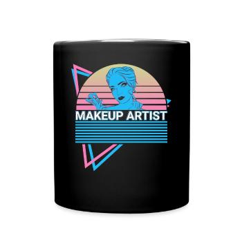 Maskenbildner Retro - Tasse einfarbig - Schwarz - Vorne