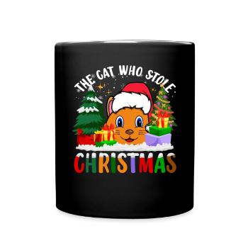 The cat who stole christmas for Cat Lovers - Full Colour Mug - black - Front