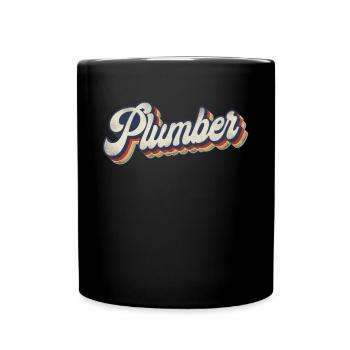 Plumbing Plumber Retro Vintage - Tasse einfarbig - Schwarz - Vorne