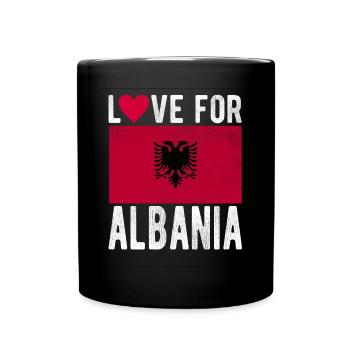 Albanien Souvenir - Tasse einfarbig - Schwarz - Vorne
