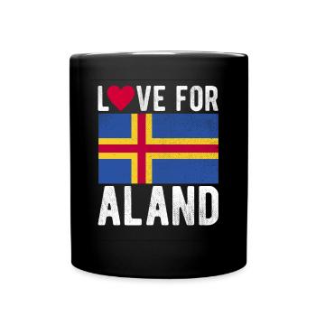 Aland Souvenir - Tasse einfarbig - Schwarz - Vorne