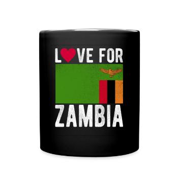 Zambia Souvenir - Full Colour Mug - black - Front