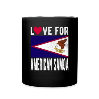 American Samoa Islands Souvenir - Full Colour Mug - black - Front