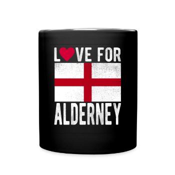 Alderney Souvenir - Full Colour Mug - black - Front