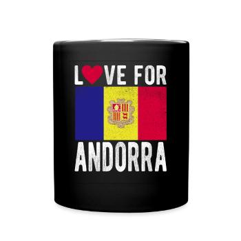 Andorra Souvenir - Tasse einfarbig - Schwarz - Vorne