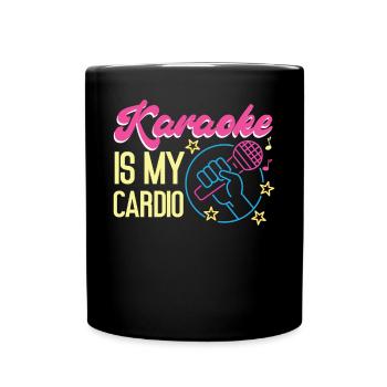 Karaoke Singer 80s Retro Karaoke - Tasse einfarbig - Schwarz - Vorne