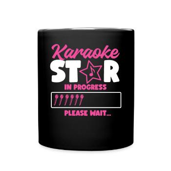 Karaoke Singer Karaoke Star In - Tasse einfarbig - Schwarz - Vorne