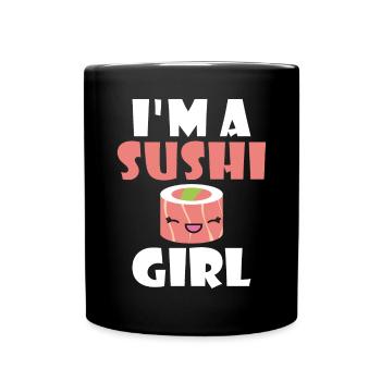 Japanisches Essen Sushi Liebhaber Geschenk - Tasse einfarbig - Schwarz - Vorne