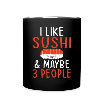 Cadeau pour les amateurs de sushis de cuisine japonaise - Mug uni - noir - Devant