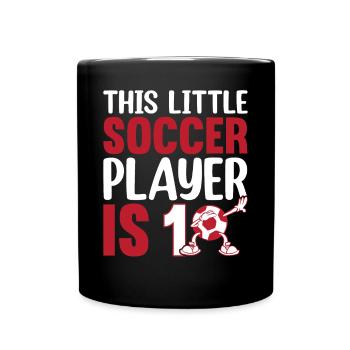 Soccer Kids 10 Birthday - This Little Soccer Playe - Tasse einfarbig - Schwarz - Vorne