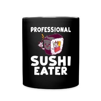 Cadeau pour les amateurs de sushis de cuisine japonaise - Mug uni - noir - Devant