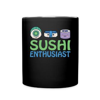 Cadeau pour les amateurs de sushis de cuisine japonaise - Mug uni - noir - Devant