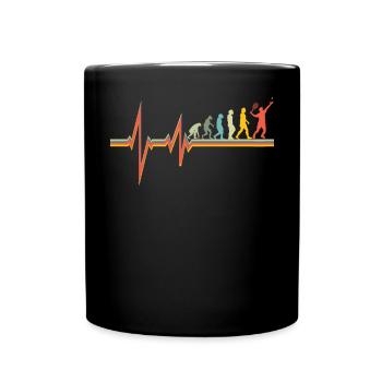 Badminton Geschenkidee Sport Design - Tasse einfarbig - Schwarz - Vorne