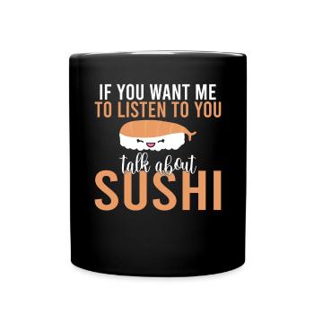 Cadeau pour les amateurs de sushis de cuisine japonaise - Mug uni - noir - Devant