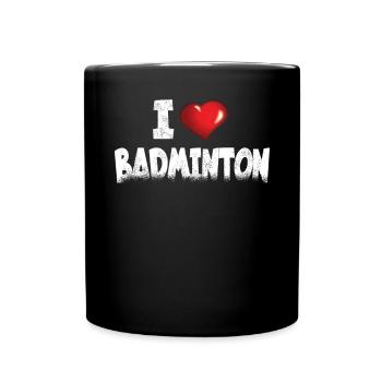 Badminton Idée cadeau Sport Design - Mug uni - noir - Devant