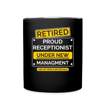 Rezeptionist Ruhestand - Tasse einfarbig - Schwarz - Vorne