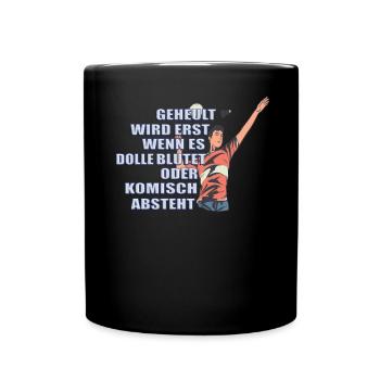 Badminton Geschenkidee Sport Design - Tasse einfarbig - Schwarz - Vorne