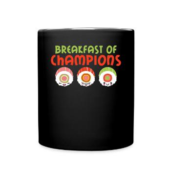 Cadeau pour les amateurs de sushis de cuisine japonaise - Mug uni - noir - Devant