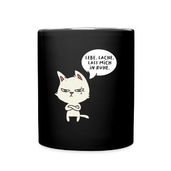 Lebe Lache Lass Mich In Ruhe - Tasse einfarbig - Schwarz - Vorne