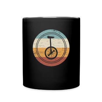 Unicycle Retro Unicyclist Vintage - Full Colour Mug - black - Front