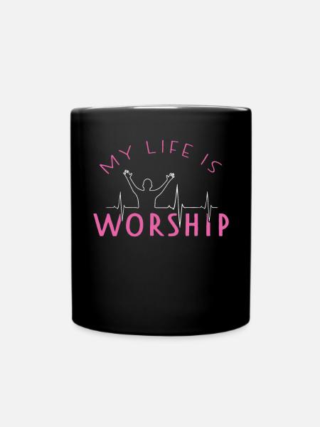 Louange Louange Heartbeat Church évangélique - Mug uni - noir