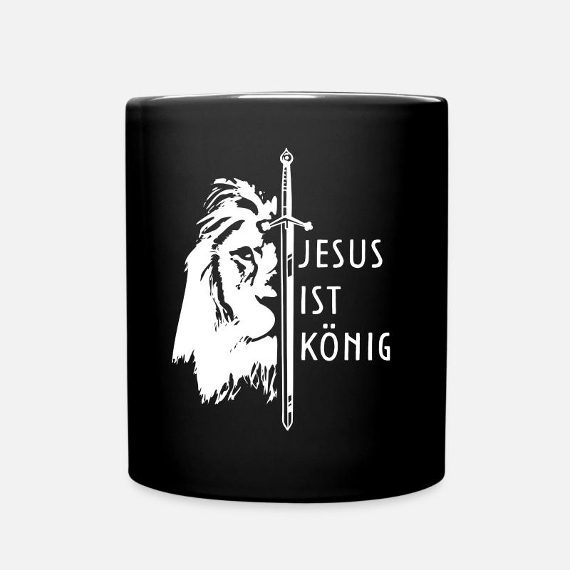 Jesus Juda Löwe Gott Bibel Glaube Christlich - Tasse einfarbig - Schwarz