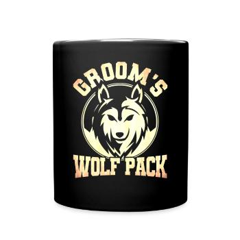 Grooms Wolf Pack - Tasse einfarbig - Schwarz - Vorne