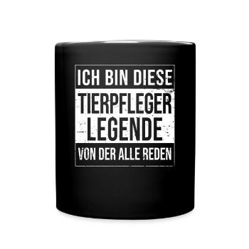 Tierwirt Geburtstag geboren Legende Tierpfleger - Tasse einfarbig - Schwarz - Vorne