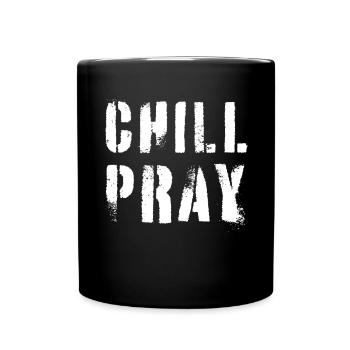 Jesus God Faith Christ Religion Worship - Full Colour Mug - black - Front