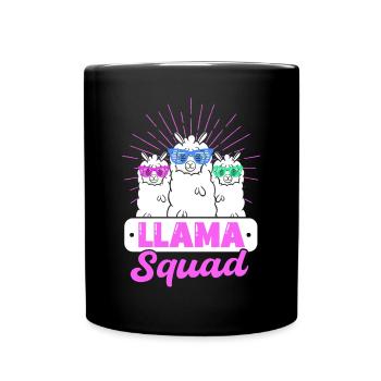 Escouade de lamas - Mug uni - noir - Devant