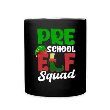 Pre Schol Christmas Elf Squad - Tasse einfarbig - Schwarz - Vorne
