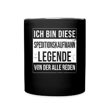 Spediteur Geburtstag geboren Legende - Tasse einfarbig - Schwarz - Vorne