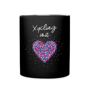 Xycling mit Herz Ganzkörpertraining Fitnesskurs - Tasse einfarbig - Schwarz - Vorne