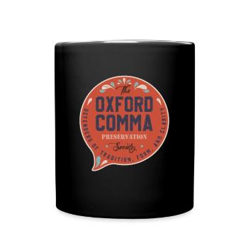 DAS OXFORD-KOMMA - Tasse einfarbig - Schwarz - Vorne