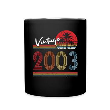 20ème anniversaire millésime 2003 millésime 2003 - Mug uni - noir - Devant