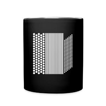 Akkordeon Akkordeonist Akkordeonspieler Musiker - Tasse einfarbig - Schwarz - Vorne