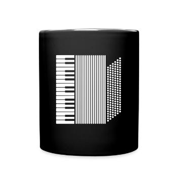 Akkordeon Akkordeonist Akkordeonspieler Musiker - Tasse einfarbig - Schwarz - Vorne