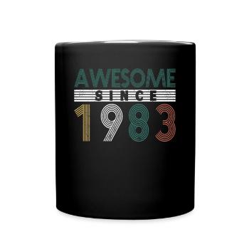 40. Geburtstag Jahrgang 1983 Awesome Since 1983 - Tasse einfarbig - Schwarz - Vorne